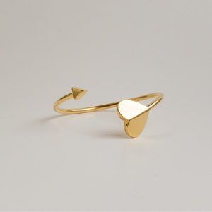 Kate Spade Heritage Metal Spade Flex Cuff Polished Gold Tone